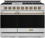 Gordon Ramsay by THOR Kitchen 48 Inch Professional Liquid Propane Range with Tilt Panel Touch Control in Stainless Steel/Bronze