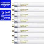 8 Pack 21 Inch T5 Fluorescent Bulbs 13 Watt Daylight 6500K, F13T5D Under Cabinet Lights Bulb, 750 Lumen G5 Base