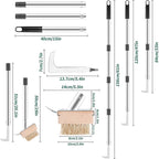 Crack Weeder Tool,2-in-1 Crack Weeder & Moss Remover Brush,33-61 Inch Adjustable Handle，Weed Removal Tool for Weeding Between pavers, Sidewalk, Driveway Crack, Patio Crevice