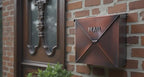 NACH Mailboxes for Outside Wall Mount, 12 x 12 x 4.8 inch Antique Copper Mail Boxes for House Outside, Waterproof Mailboxes for Outside - Chicago Style Mail Box