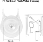 3-Inch Toilet Flappers Replacement Kit for Gerber 99-827, 3 Inch Toilet Flush Valve with Stainless Chain and Hook, High Performance Silicone Toilet Flapper - Reliable Toilet Flapper (Clear 2 PCS)