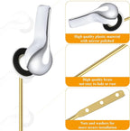12 Pcs Toilet Flush Handle, Front Mount Toilet Handle Lever, Brass Toilet Flusher Replacement with Nuts, Universal Toilet Repair Handle Inside Tank