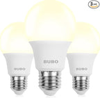 BUBO A19 LED Light Bulbs, 40 Watt Equivalent LED Bulbs, Natural White 3500K, 550 Lumens, E26 Standard Base, Non-Dimmable, 5W Natural White LED Bulbs for Bedroom Living Room Home Office, 3 Pack