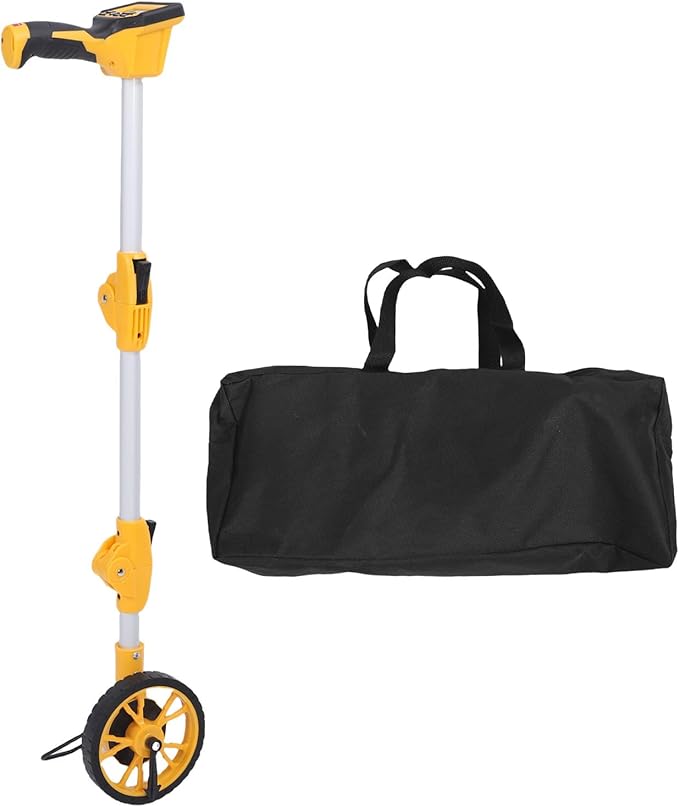 Measuring Wheel, Foldable Imperial Metric Distance Measuring Wheel with Large Backlit Digital Display, Measure in Feet, Inches, Meters, with Carrying Bag