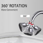 Faucet Aerator Faucet Sprayer Attachment, Kitchen Faucet Head Replacement with 4 Spray Modes, 360° Swivel Faucet Extender Anti-Splash Sink Sprayer Faucet Nozzle Head (Smooth, Silver)