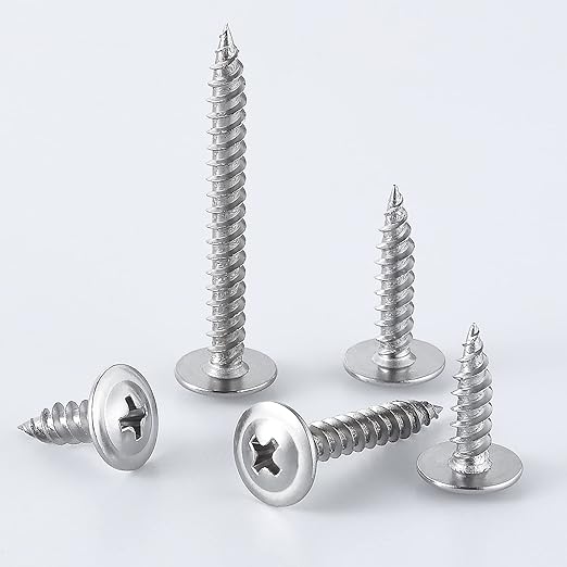 #8 Phillips Truss Head Wood Screws Stainless Steel 410 Quick Metal Self Tapping Assortment Kit