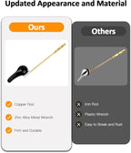 Hidnvefen Toilet Handle Replacement Kit Universal Toilet Flush Handle, Zinc Alloy Toilet Tank Trip Lever with H2 Brass Arm, Compatible with American Standard/Mansfield Toilet, Black