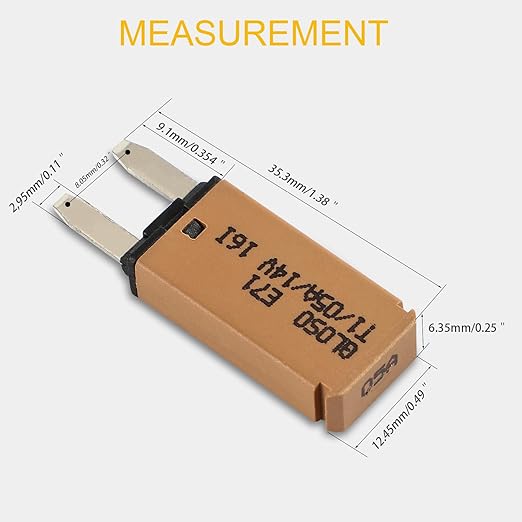 GLOSO E71 Mini ATM 5Amp Circuit Breakers Auto Reset (T1) - 3 Pack (5A)