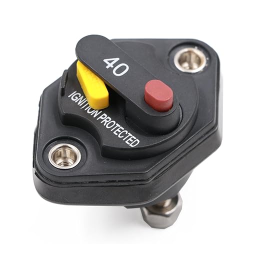 40 Amp Circuit Breaker with Manual Reset Button Switchable for Auto Truck RV Marine Waterproof 12-32V DC