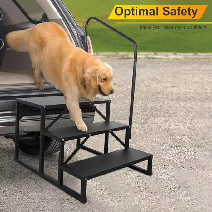 RV Steps with Handrail, Hot Tub Steps with Handrail, Portable Stairs Steps for 5th Wheel RV, Mobile Home Stairs Outdoor RV Step