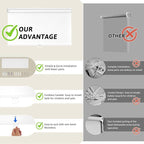 ChrisDowa Cordless Blackout Roller Shades for Windows, Thermal Insulated UV Protection Pull Down Shades, Total Blackout Window Blinds for Home, Office, Bedroom, Door (56" W x 72" H, White)