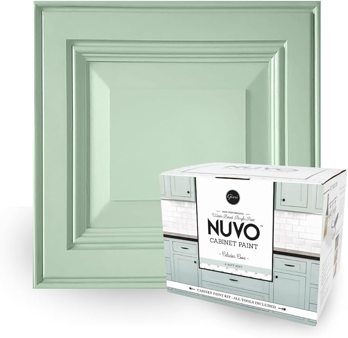 Giani Nuvo Celadon Cove Cabinet Makeover Kit - Easy DIY 7-Piece Set, Soft Mint Green, Long-Lasting Finish