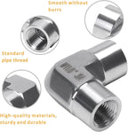 90 Degree Street Elbow - 1/8" NPT Female to 1/8" NPT Female Stainless Steel 304 Heavy Duty Forged Barstock Street Elbow Adapter Pipe Fitting (pack of 5)