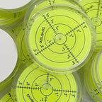 Circular Bubble Level with Double Sided Adhesive Bottom Spirit Levels Leveling Measuring Tools (50x10mm)