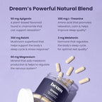 Beam Dream Sleeping Pills, Sleep Aid, Sleep Aids for Adults, Contains Magnesium, Melatonin, L Theanine, Apigenin, Natural Sleep Supplement, Vegan, Non GMO, Dairy Free, 3rd Party Tested, 30 Servings