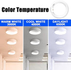 FC8T9 22W and FC12T9 32W Set Daylight, 8 inch T9 22 Watts Circular Light Bulbs, 12 inch 32 Watts Circline Fluorescent Bulb CRI 80, 6500K 3350 Lumen G10q