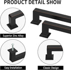 10 Pack 8.8"(224mm) Oil Rubbed Bronze Cabinet Pulls Kitchen Cabinet Handles Drawer Pulls Cupboard Hardware for Cabinets CK0078