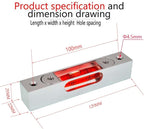 Bar type high-precision level, high-precision aluminum alloy metal adjustable level, bubble square bar type luminous magnetic multi specification ruler (120x22x25mm)