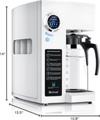 Bluevua RO100ROPOT-UV Reverse Osmosis System Countertop Water Filter - 6 Stage Purification with UV and Remineralization, Counter RO Filtration, Portable Water Purifier