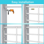 Fixed Window Safety Guard 19”x 38” *2 Pack Adjustable Width Prevents Accidental Falls,Non-Egress, Tamper Resistant Screws Included,White