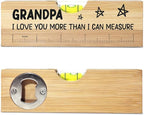 Gifts for Grandpa from Grandkids, Best Christmas Gifts for Grandfather, Funny Birthday Fathers Day Valentines Gift for Father Dad Papa Wooden Spirit Level A7