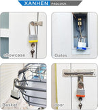 Lock Outdoor Padlocks, Key Lock, Padlocks with Same Key - Laminated Steel Keyed Padlocks with Normal Shackle, 48 Pack, for Hasp Latch, Sheds, Fences, Storage Locker, School, Gym