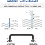 JOY DECOR Cabinet Pulls – 3-3/4 Inch Hole Center, Matte Black, 2 Pack, Zinc Alloy Cabinet Handles for Drawers & Cupboard – Vintage Style Hardware for Kitchen, Bathroom, Dresser, Furniture Makeover