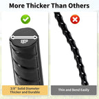 16 Inches 24-Pack J Hook Rebar Stakes Heavy Duty Tent Stakes with Chisel Point End, Steel Ground Anchors Metal Garden Stakes Chain Link Fence Stakes Black Coated