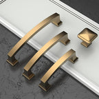 Asidrama 6 Pack 5 Inch(128mm) Hole Centers Champagne Bronze Kitchen Cabinet Handles,Brushed Brass Cabinet Pulls Gold Kitchen Cabinet Hardware for Cupboard Drawer Pulls Dresser Handles