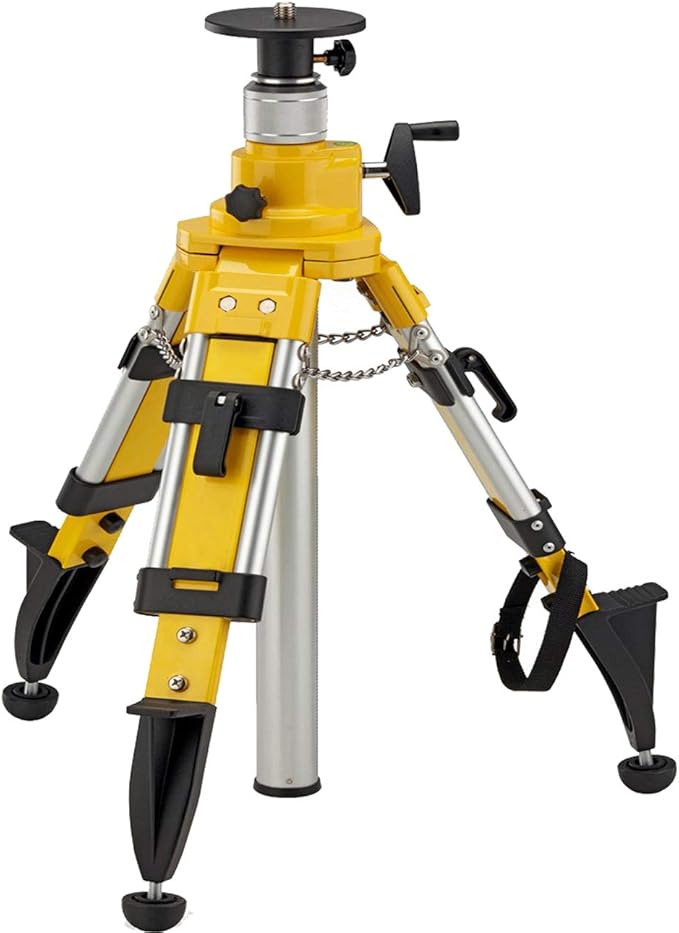 Elevator Tripod for Laser Level, Surveying Instruments With Adjustable Legs for Cross Rotary Lasers