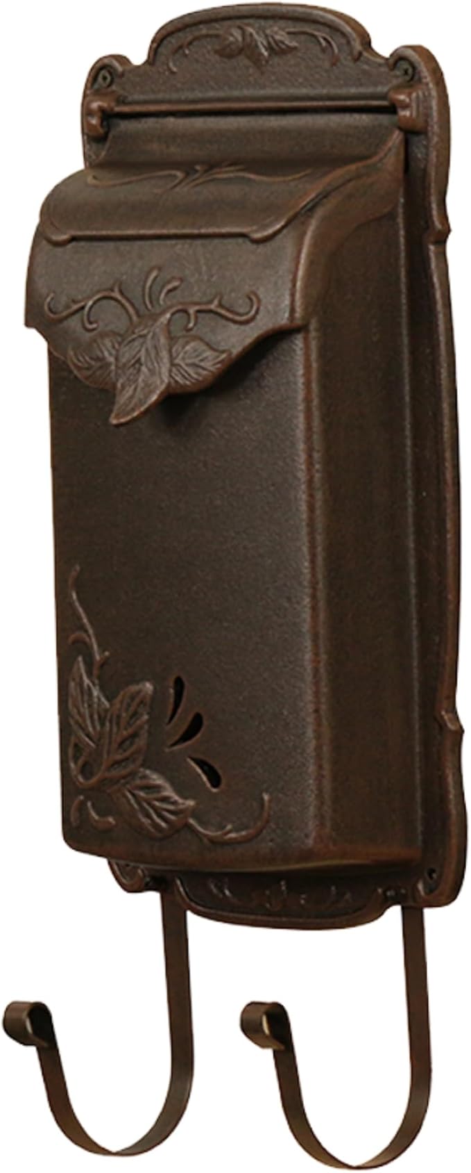 Special Lite Floral Vertical Wall Mount Mailbox - Copper Cast Aluminum Mailbox for Wall Mount - SVF-1001-CP