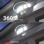 Onforu 120W 12000LM LED Security Lights Motion Sensor Outdoor, Dusk to Dawn Flood Lighting, 5 Heads 360° Wide Angle Illumination, 6500K IP65 Waterproof Hardwired Floodlight Motion Detection (White)