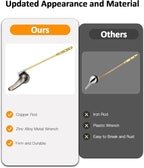 Hidnvefen Toilet Handle Replacement Kit Universal Toilet Flush Handle, Zinc Alloy Toilet Tank Trip Lever with H2 Brass Arm, Compatible with American Standard/Mansfield Toilet, Brushed Nickel