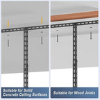 3X8FT Overhead Garage Storage Rack, 22"-48" Height Adjustable Garage Ceiling Storage Racks, Heavy Duty Metal Garage Storage Organizer System, 750LBS Weight Capacity