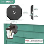 Qulity Vinyl Siding Mounting Blocks, Octagon Outdoor Light Mounting Block, 1/2 inch Lap Double and 4 inch Height Siding, Black 1 Pack