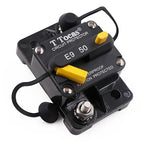 E9 50 Amp Circuit Breaker with Manual Reset | Waterproof IP67 Protection | UL Certified | 12V - 72V DC 50A Swithable