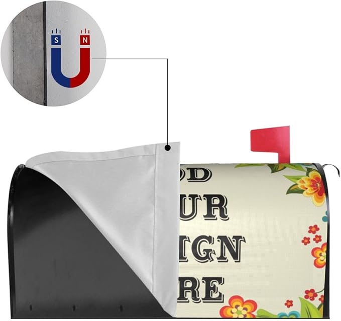 Personalized Mailbox Covers Custom Picture/Photo/Text Magnetic Standard Size Mailbox Wraps Post Letter Box Cover for Garden Yard Outdoor Decorations-15