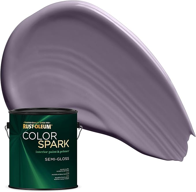 Rust-Oleum Color Spark Interior Paint and Primer in One, Semi-Gloss, Feather Duster, 1 Gallon