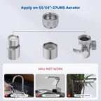 iFealClear 18 Pcs Brass Faucet Adapter Kit, Kitchen Sink Aerator Adapters with 4 Pcs Removal Wrench Tools, Male Female Connectors for Faucet with Removable Aerators to Water Filter, Garden Hose, Rv