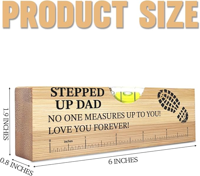 Christmas Gifts for Steppedup Dad from Daughter Son Wife Spirit Level Bottle Opener Valentines Birthday Thank You Gifts Ideas for Daddy New Dad Grandpa Papa