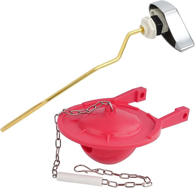 iFealClear Side Mount Toilet Handle Replacement Kit Compatible with TOTO THU068#CP for St743S, 3 Inch Toilet Flapper Replacement Compatible with TOTO THU138S, Toilet Tank Replacement Combo