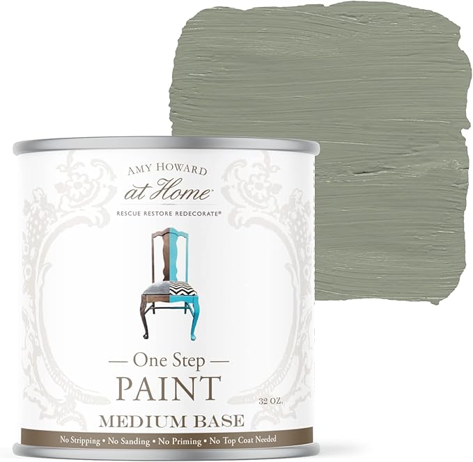 AMY HOWARD AT HOME Chalk-Based One Step Paint for Furniture, Cabinetry, Decor, Finish, and More | No Stripping, Sanding, or Priming | Medium Base | 16 Ounce | Lou Lou