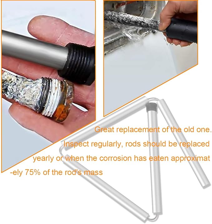 42'' Flexible Magnesium Anode Rod for Hot Water Heater Compatible with Rheem Reliance Richmond GE KenmoreTanks 3/4" NPT Thread 0.8'' Diameter Home Water Tank Anode Rod