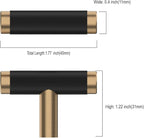 Amerdeco 10 Pack 2 Inch Champagne Bronze Black Cabinet Knobs Single Hole Cabinet Pulls Dresser Knobs Round Drawer Knobs and Pulls for Bathroom Cabinets ZH0040