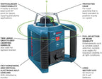 BOSCH GRL 300 HVG Self-Leveling Green-Beam Rotary Laser, Includes 2 D Batteries, Remote Control, Wall Mount, Laser Target, Laser Glasses, & Carrying Case