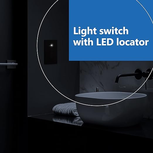 LIDER Minimalist Design Matte Finish Lighted Double Switch, Combination Frameless Decorator Switch with Locator Light, Ground Terminal, Single Pole, 15A 120-277V, UL Listed, LCS2-1P-BR, Brown