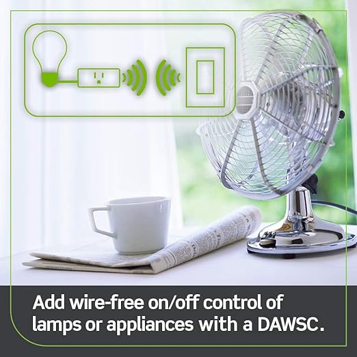 Leviton Decora Smart Plug, Wi-Fi 2nd Gen, Works with Matter, My Leviton, Alexa, Google Assistant, Apple Home/Siri & Wire-Free Anywhere Companions for Switched Outlet, D215P-1RW, White