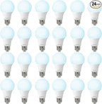 24 Pack LED Light Bulbs 60 Watt Equivalent, A19 5000K Daylight, 800 Lumens, E26 Base, Non-Dimmable, 8 Watt Energy Efficient LED Bulbs for Home Lighting