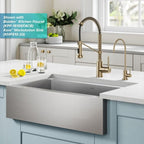 KRAUS Purita 100% Lead-Free Kitchen Water Filter Faucet in Spot Free Antique Champagne Bronze, FF-100SFACB