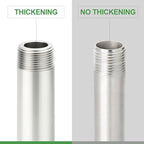 TAISHER 2PCS Stainless Steel Pipe Fittings, 1" NPT Male x 1" NPT Male Threaded, 12" Length Thickened Nipple Cast Pipe